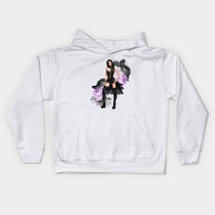 Lavender roses and Rock Kids Hoodie